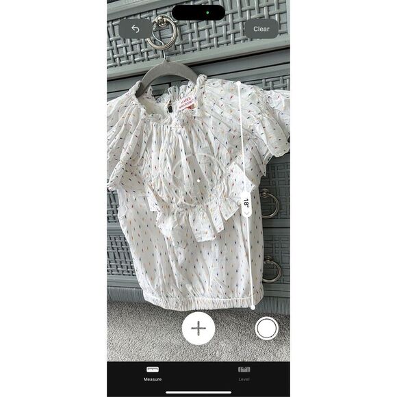 NWOT never a wallflower Primary Swiss Dot blouse, Small $189 A33 - Picture 9 of 9